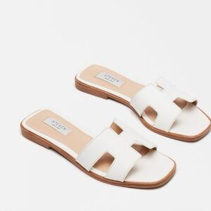 Steven Women's White Slide Sandals